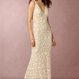 BHLDN Lotus Threads Meghan Gown Size 0 NEW Wedding Beaded